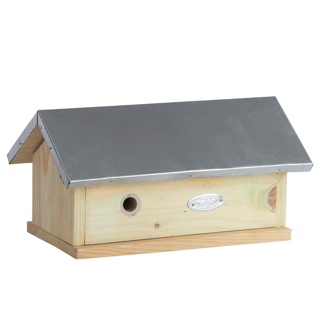 Hummel-Haus, aus Holz, aufklappbar