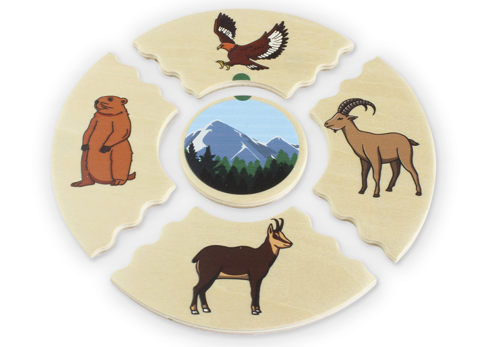 Puzzle-Set "Tierwelten - Lebensräume der Tiere", 45-tlg. Puzzle-Set "Tierwelten - Lebensräume der Tiere", 45-tlg.