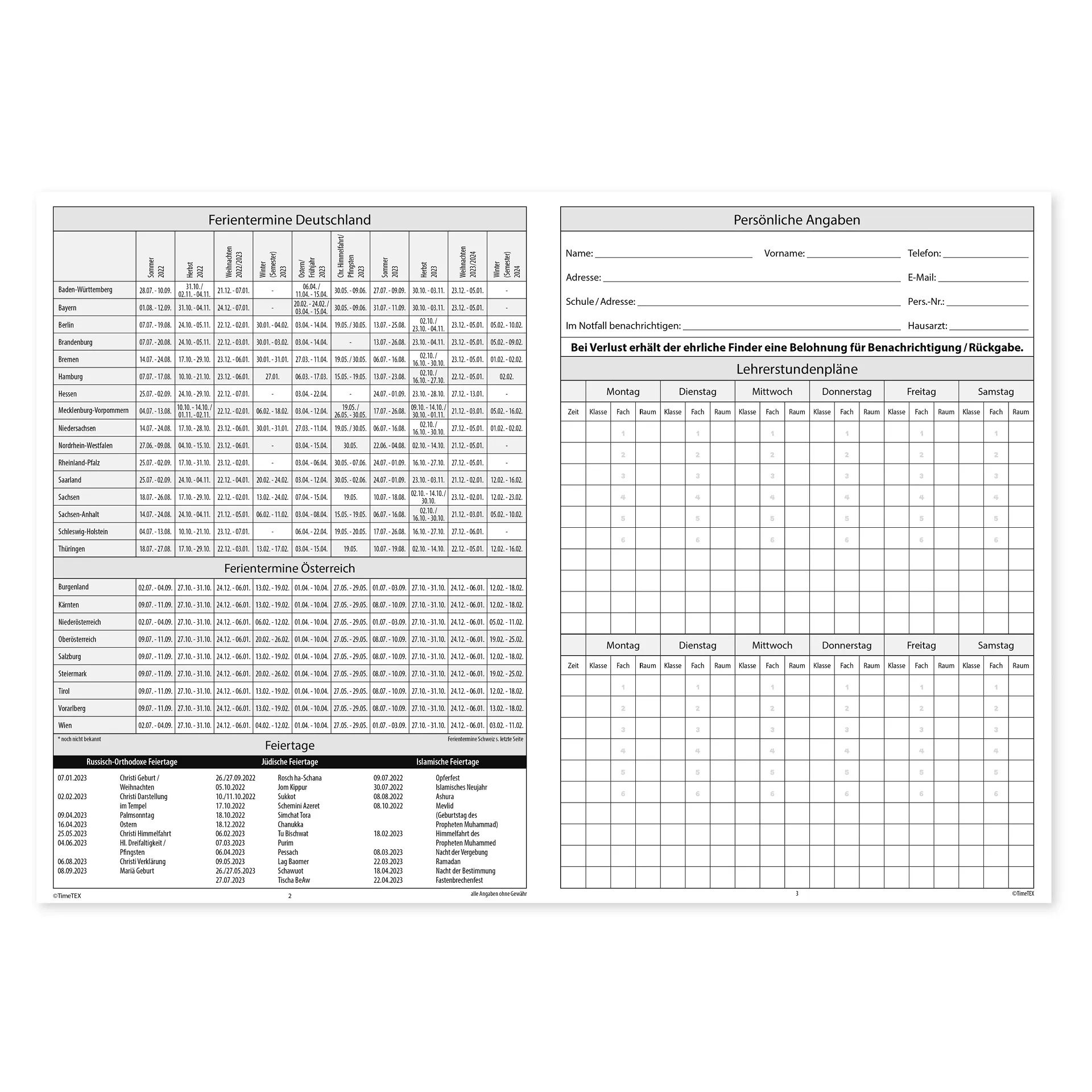 Natura-Planer-Set 2026/2027 A4-Plus
