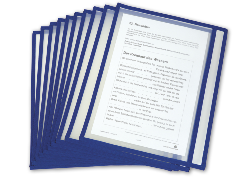 TimeTEX Lern- und Sammeltasche A4-Plus quer, mit Farbeinfassung, 10-tlg.