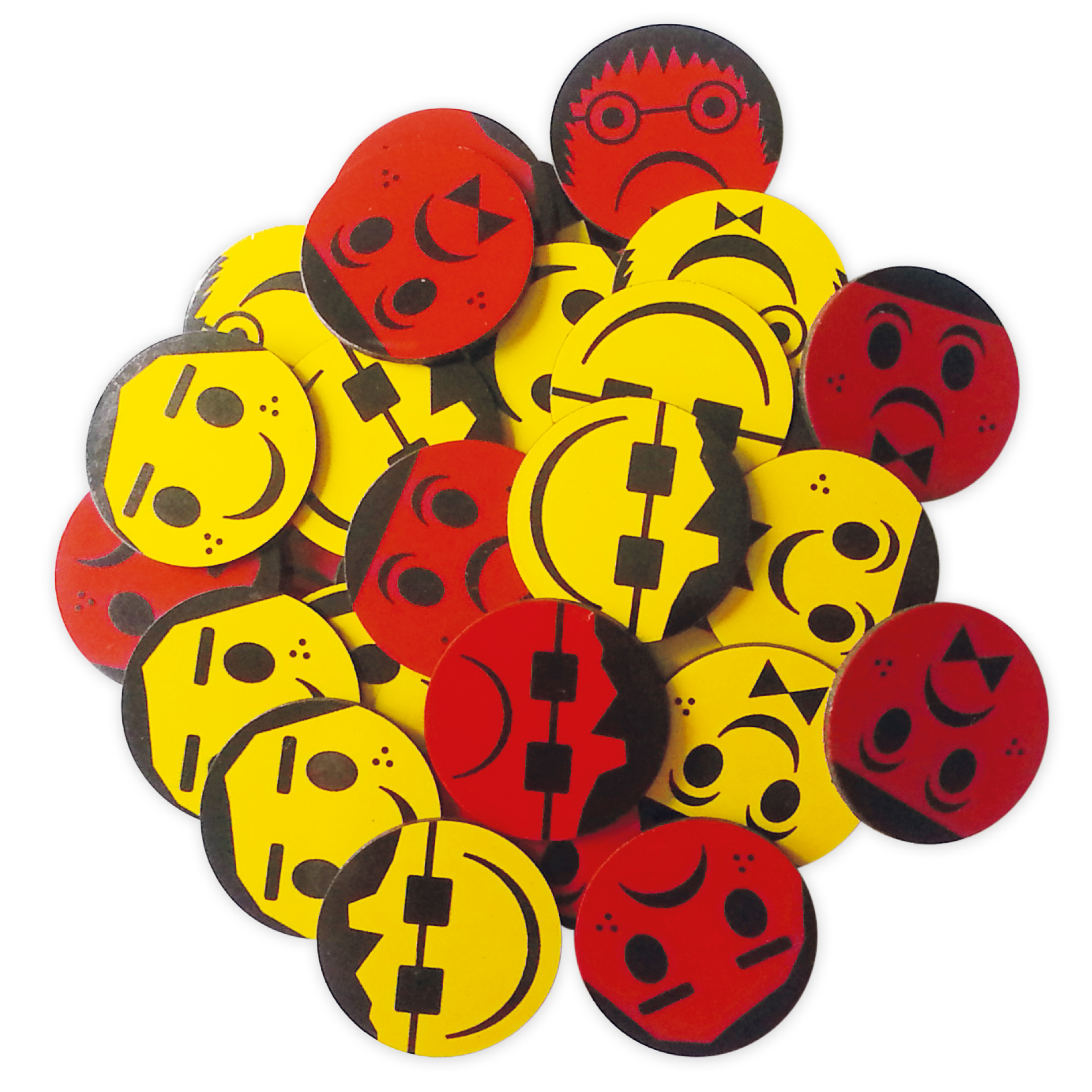 TimeTEX Set Magnet-Wende-Plättchen "Gesichter"