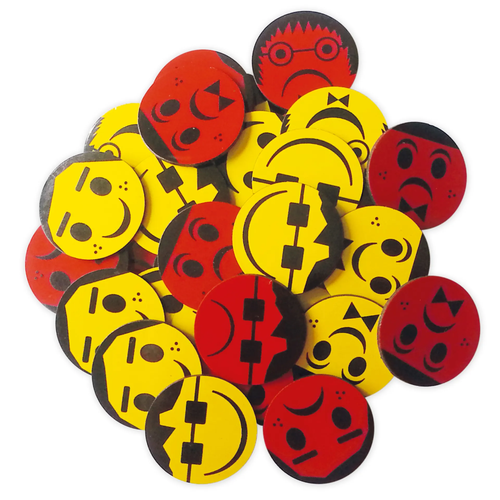 Magnetiska bitar 2-sidiga "ansikten"