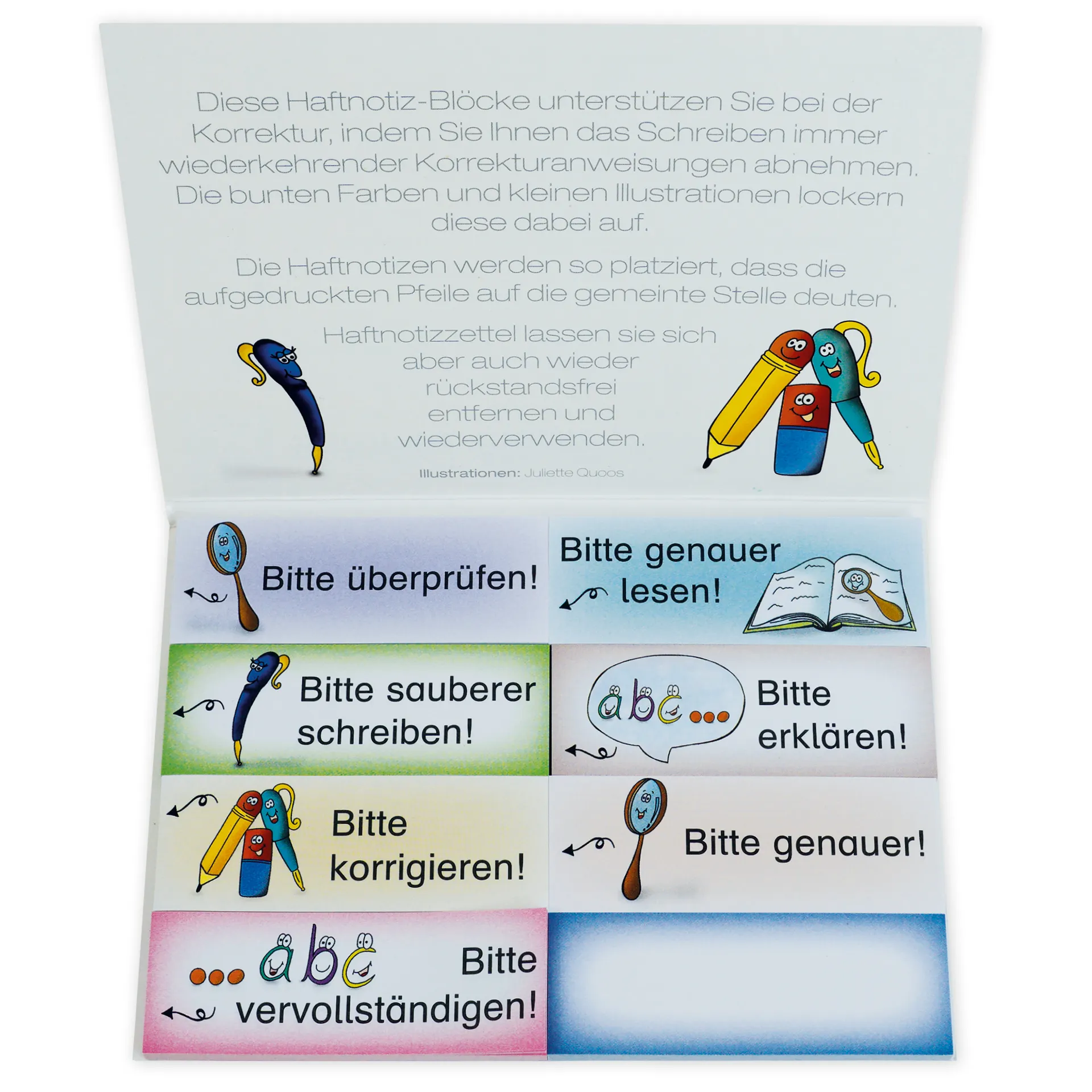 Haftnotiz-Blöcke „Korrektur", 73x26 mm, 8 Blöcke