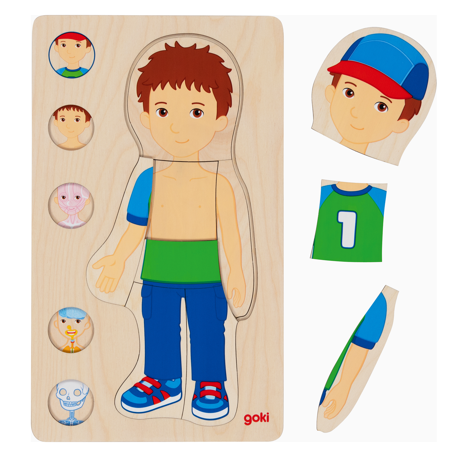 Schichten-Puzzle "Körper Junge", 29-tlg.