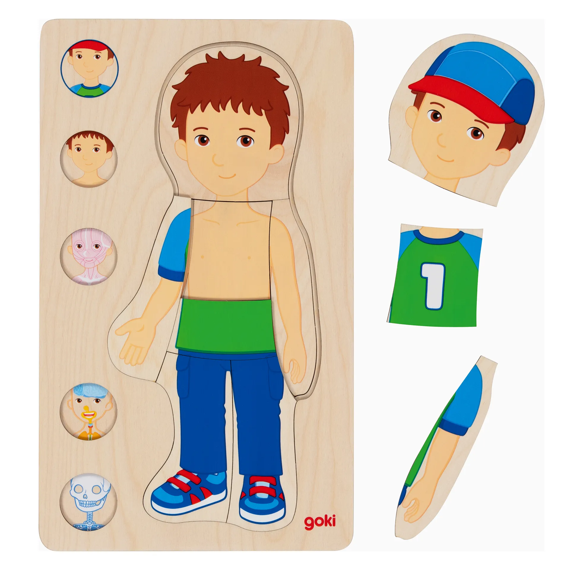 Schichten-Puzzle "Körper Junge", 29-tlg.