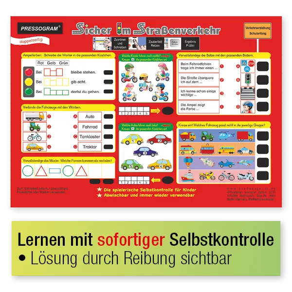 TimeTEX Zaubertafel "Verkehrs-Erziehung" Sicher im Strassenverkehr