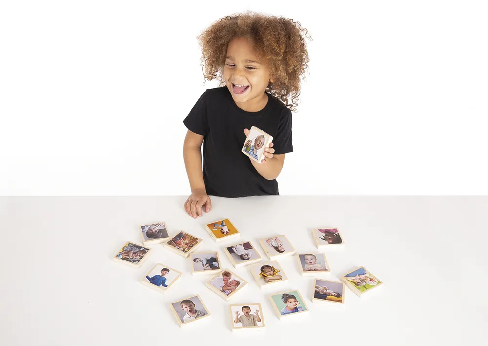 Holztäfelchen "Emotionen", 18-tlg.