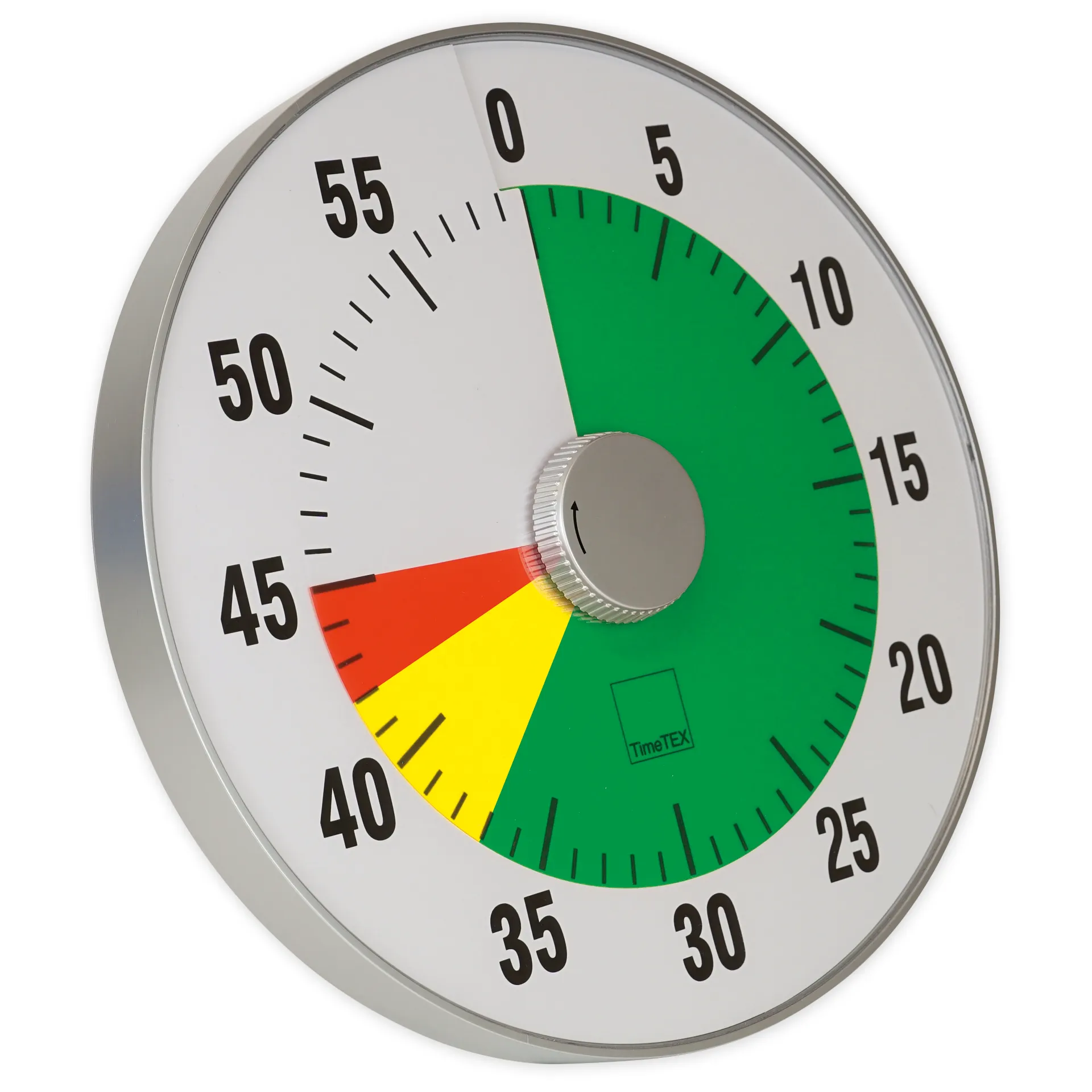 TimeTEX „Silent” Timer XL, średnica 32 cm, z tarczą sygnalizacji świetlnej