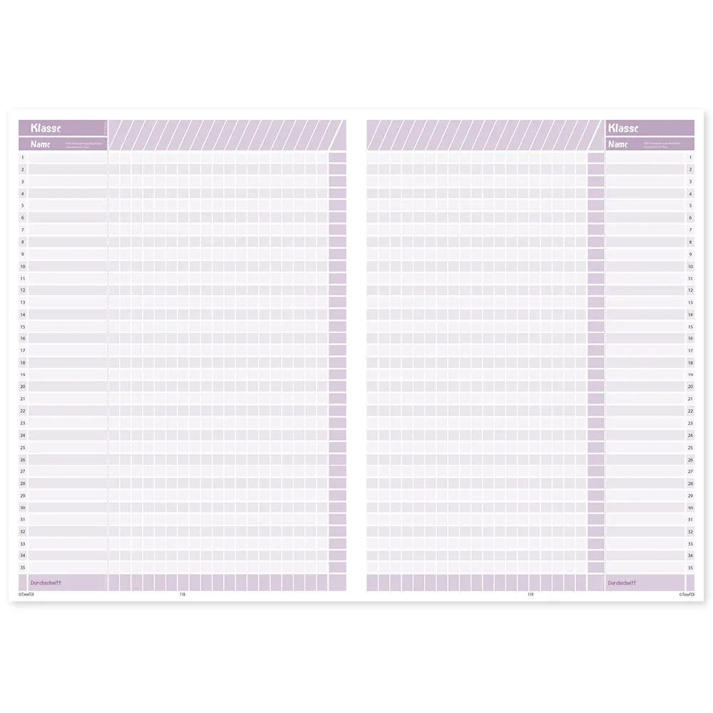 TimeTEX Design-Schulplaner A5-Plus 2025/2026, pink
