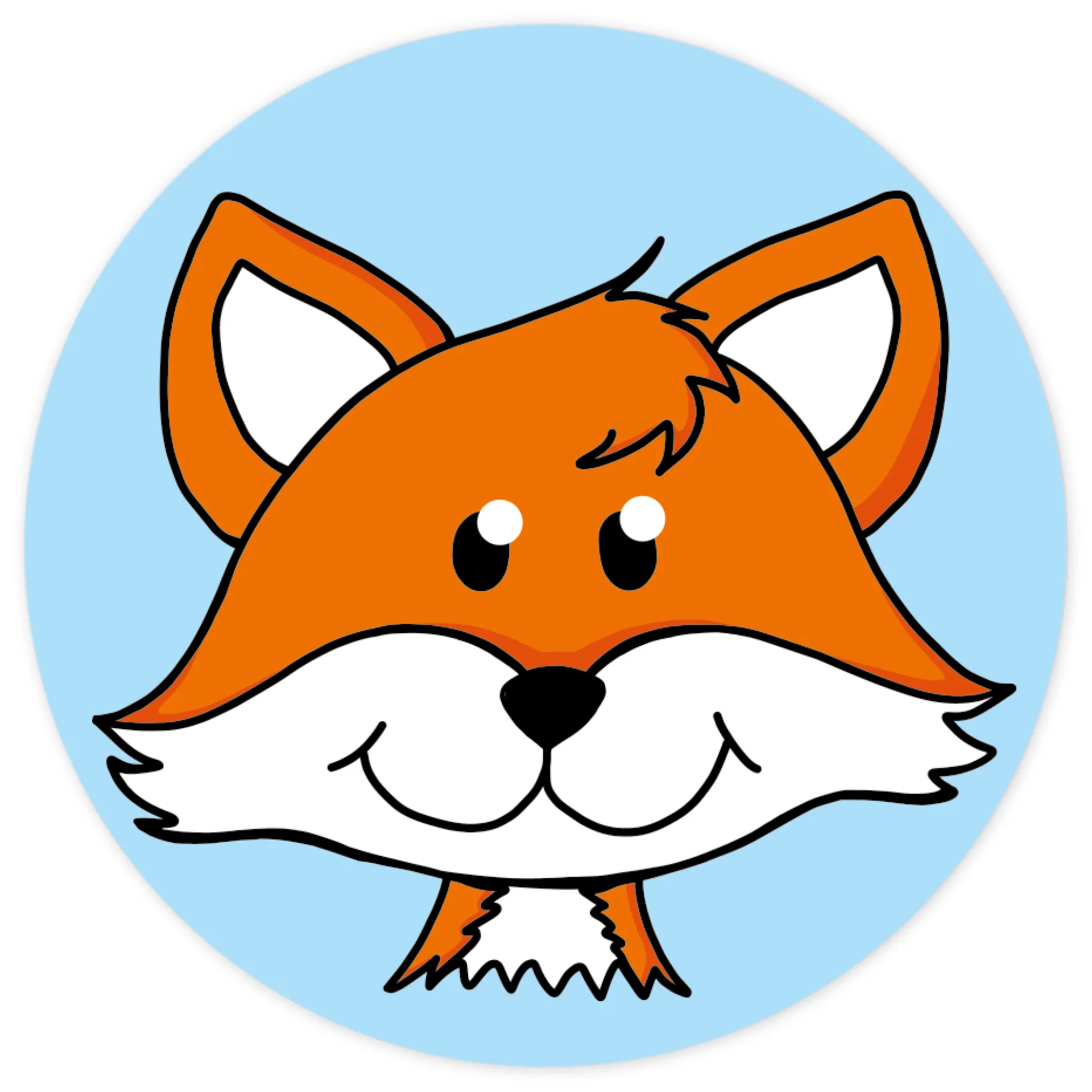 Naklejki okolicznościowe „Lis” w pudełku z dozownikiem, 500 szt.