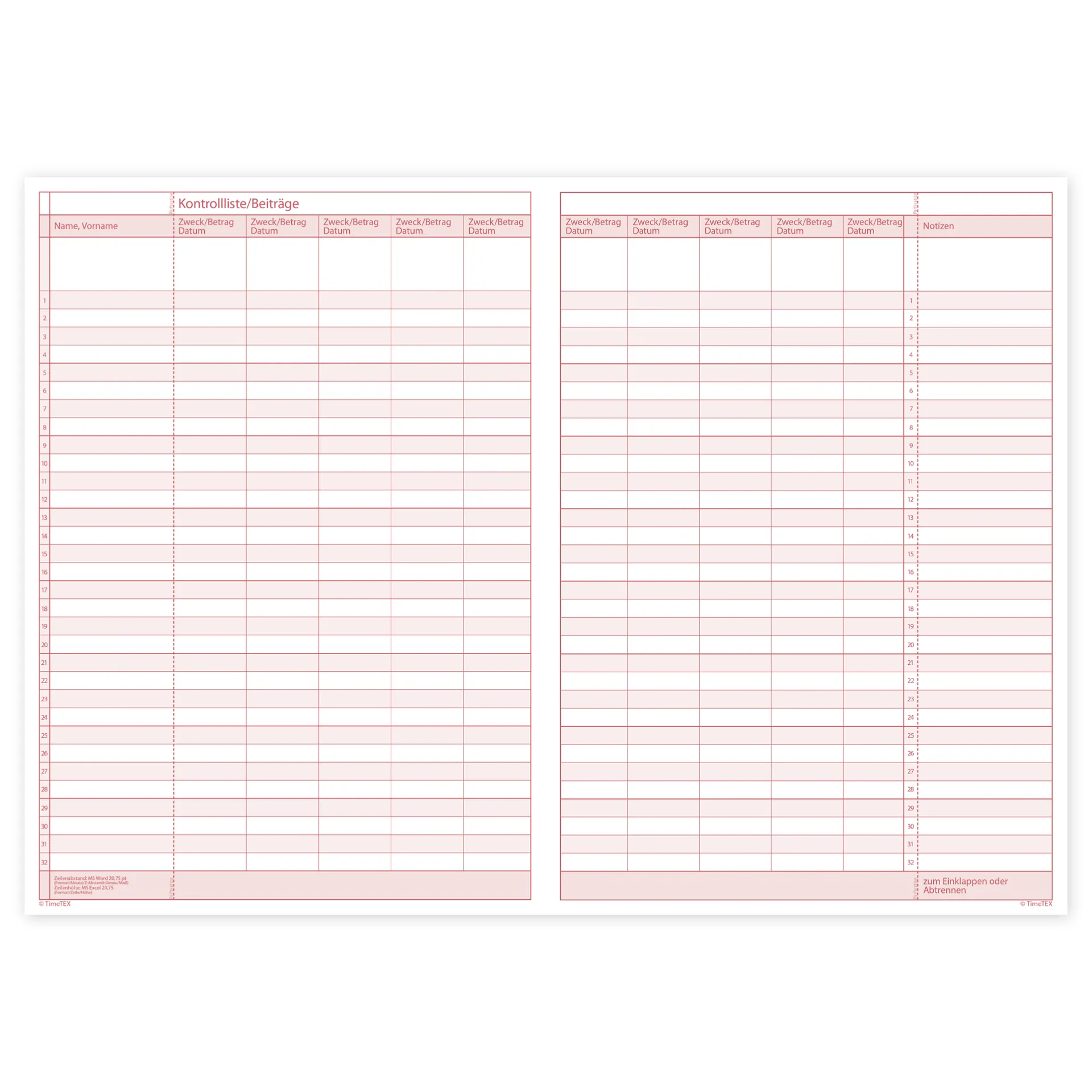 TimeTEX Klassenleiter-Heft, A4  