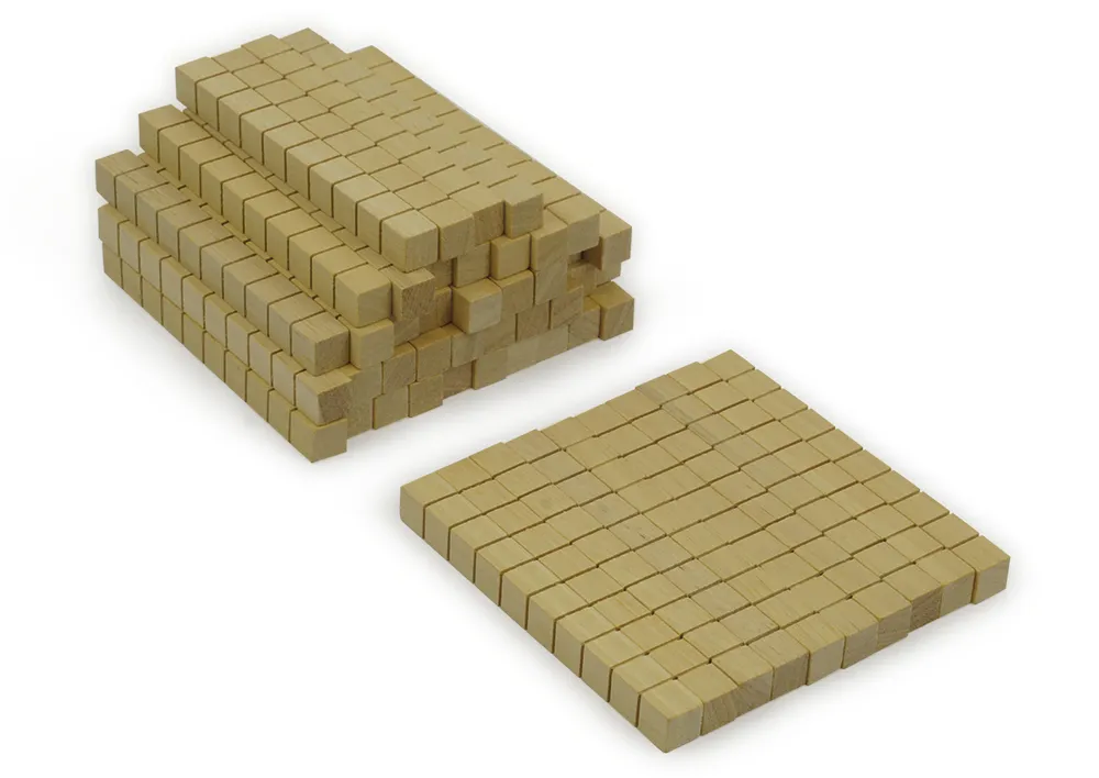 Dienes Dezimal-Zehner-Stäbe, aus Holz, 50 Stück