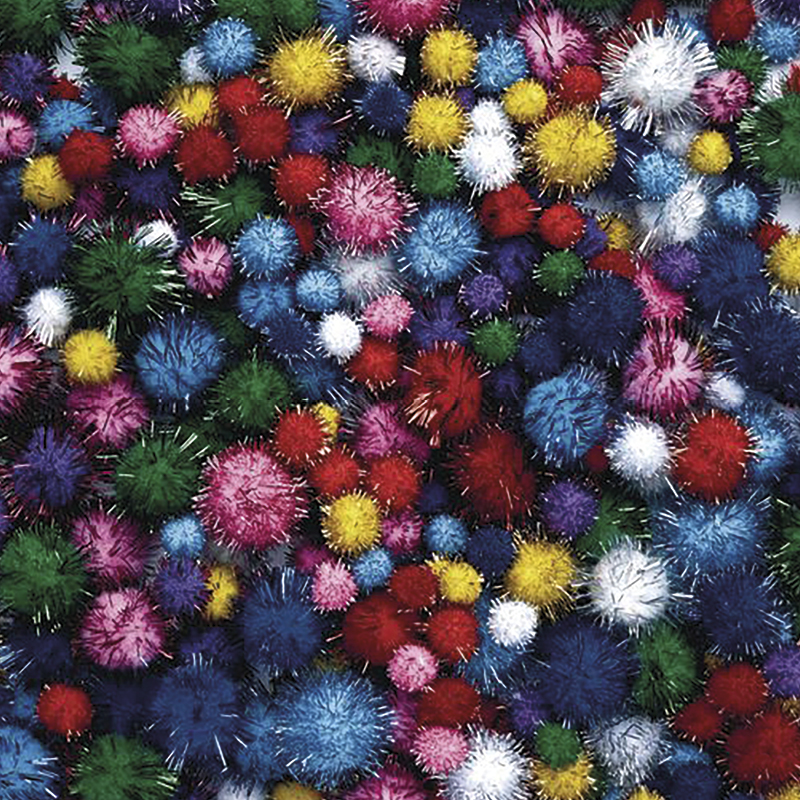 Glitzer-Pompons, 300-tlg.