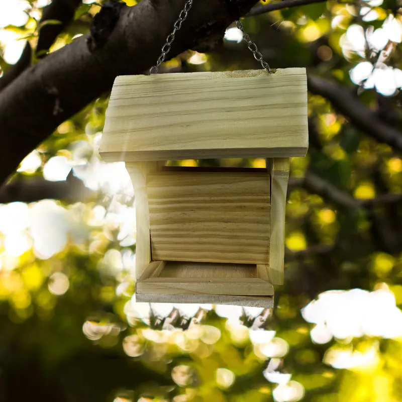 Futter-Haus zum Bemalen, aus Holz, mit Farbe