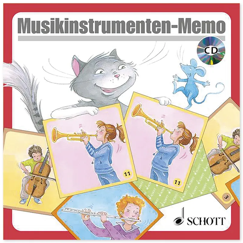 Memo-Spiel "Musikinstrumenten", mit CD, 73-tlg.