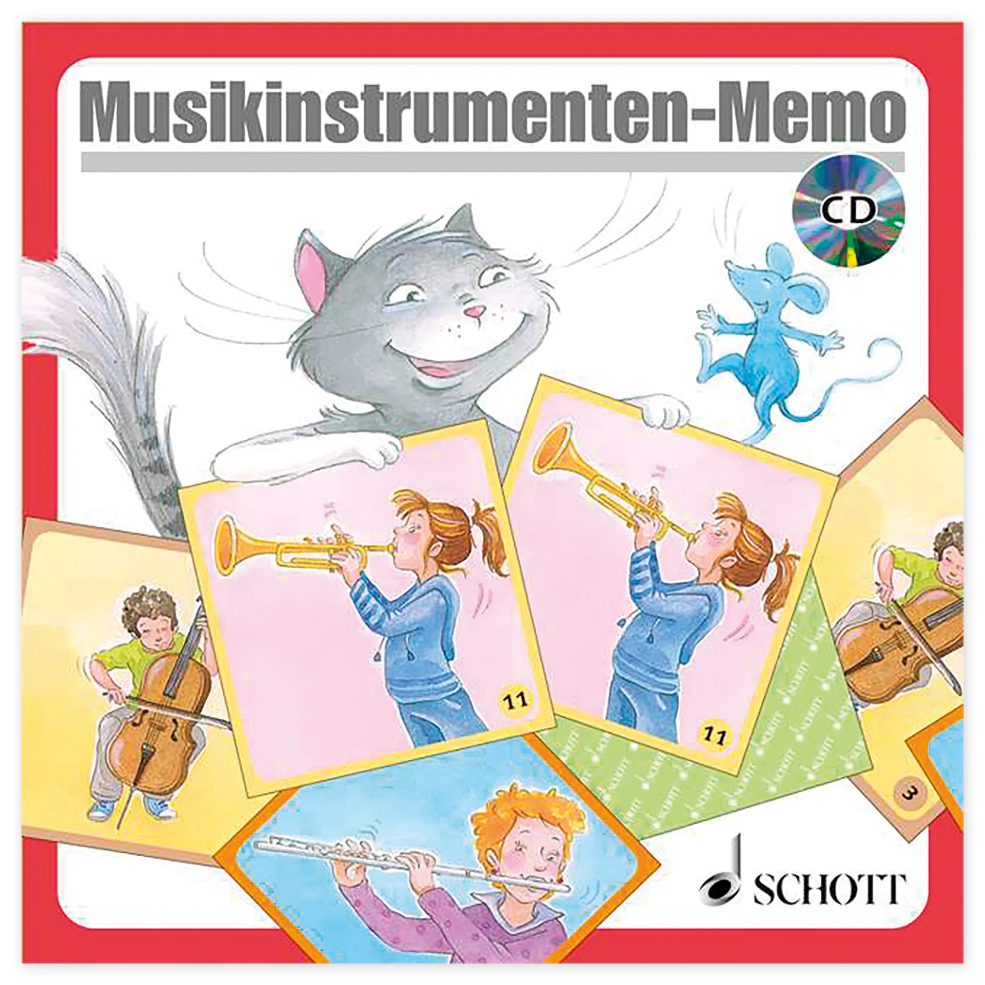 Memo-Spiel "Musikinstrumenten", mit CD, 73-tlg.
