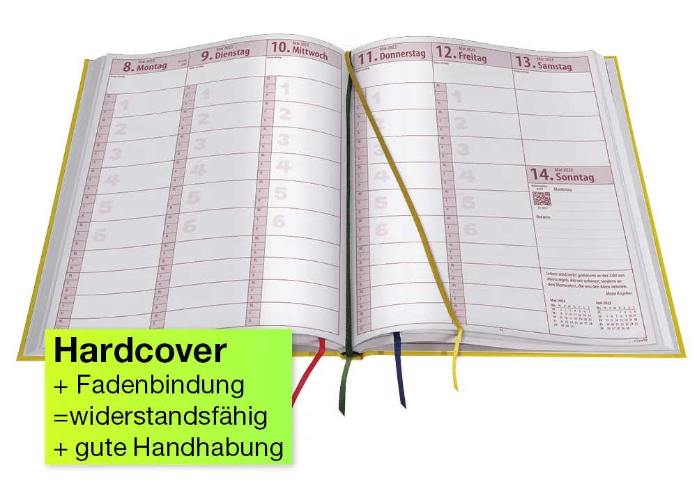System-Schulplaner-Set 2025/2026 A5-Plus, gelb