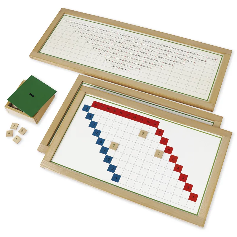 TimeTEX Subtraktionstabellen im Holzrahmen "Montessori Premium"