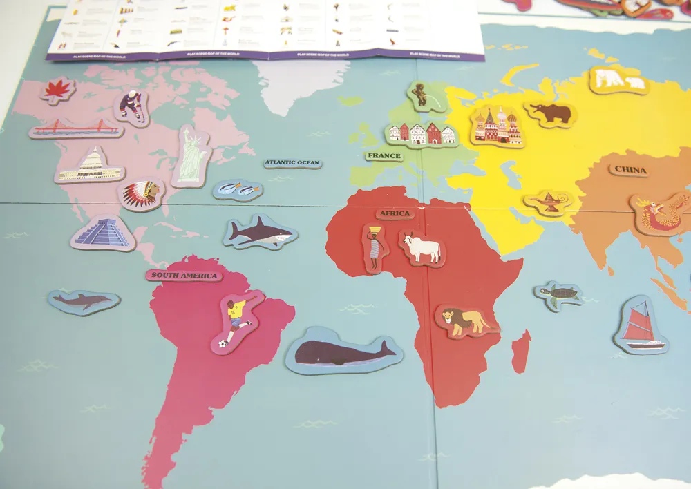 Legespiel "Magnetische Weltkarte", 149-tlg.