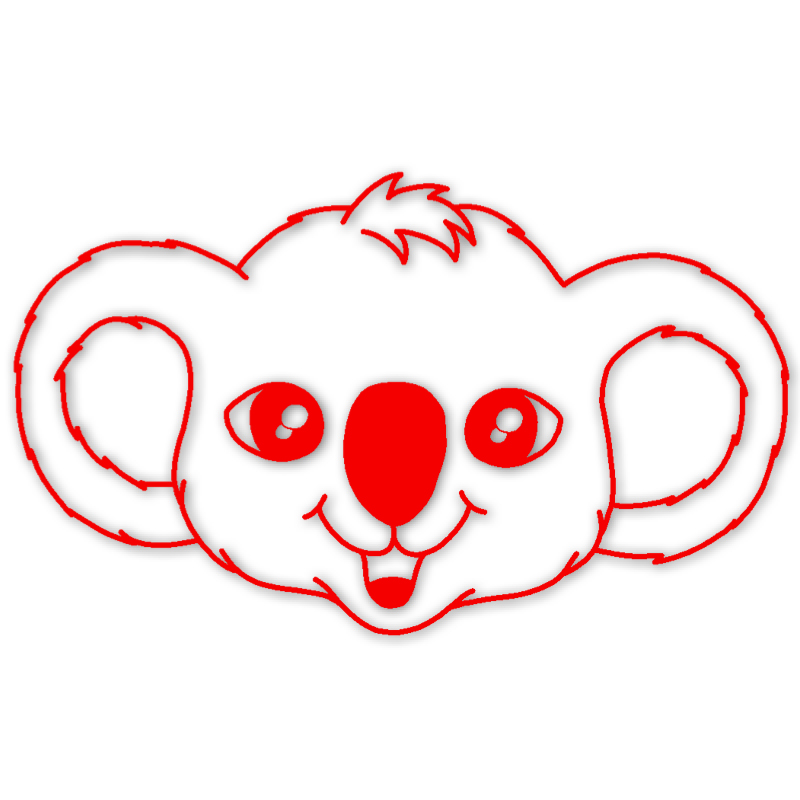 Seriegrafi stämpel "Perpetuum" runt "Koala"