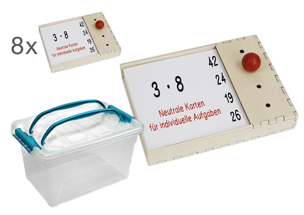 TimeTEX Klassensatz Holzcomputer, 8-tlg., in Stapel-Box