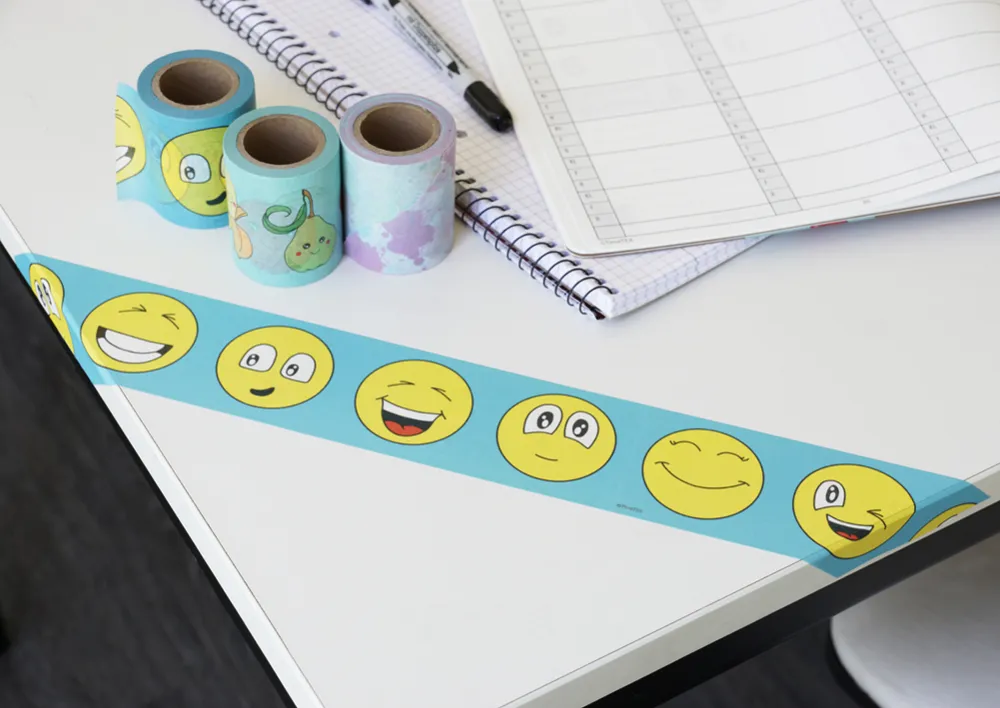 Deko-Band Reispapier 10 cm, selbstklebend + beschriftbar, 10m