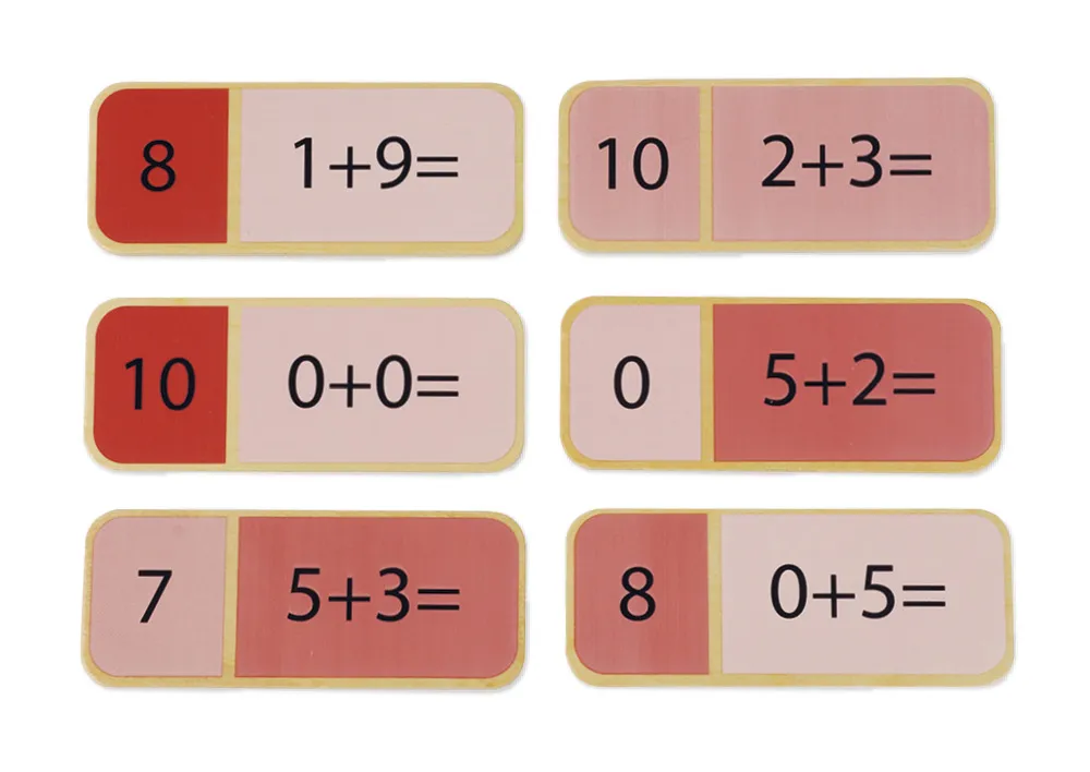 Mathematik-Domino "Additionsaufgaben", 66-tlg. im Stoffbeutel