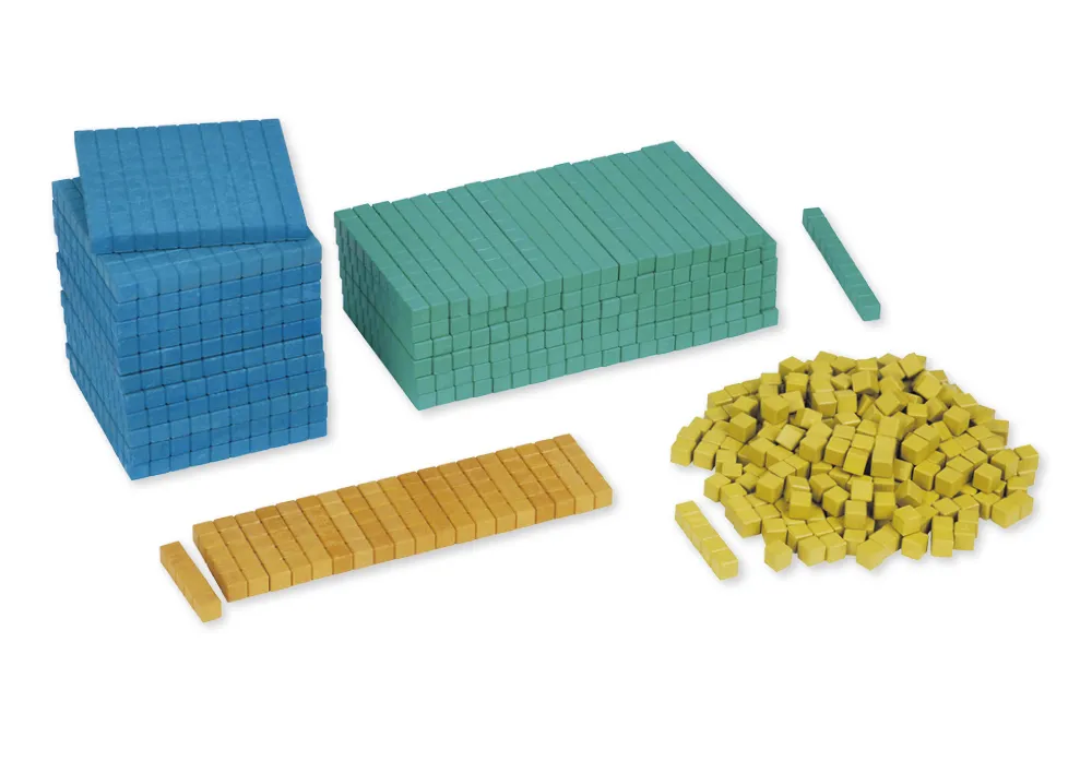 Klassenset MAB-basispakket, 452-delig, getallen t/m 1.000, gekleurd