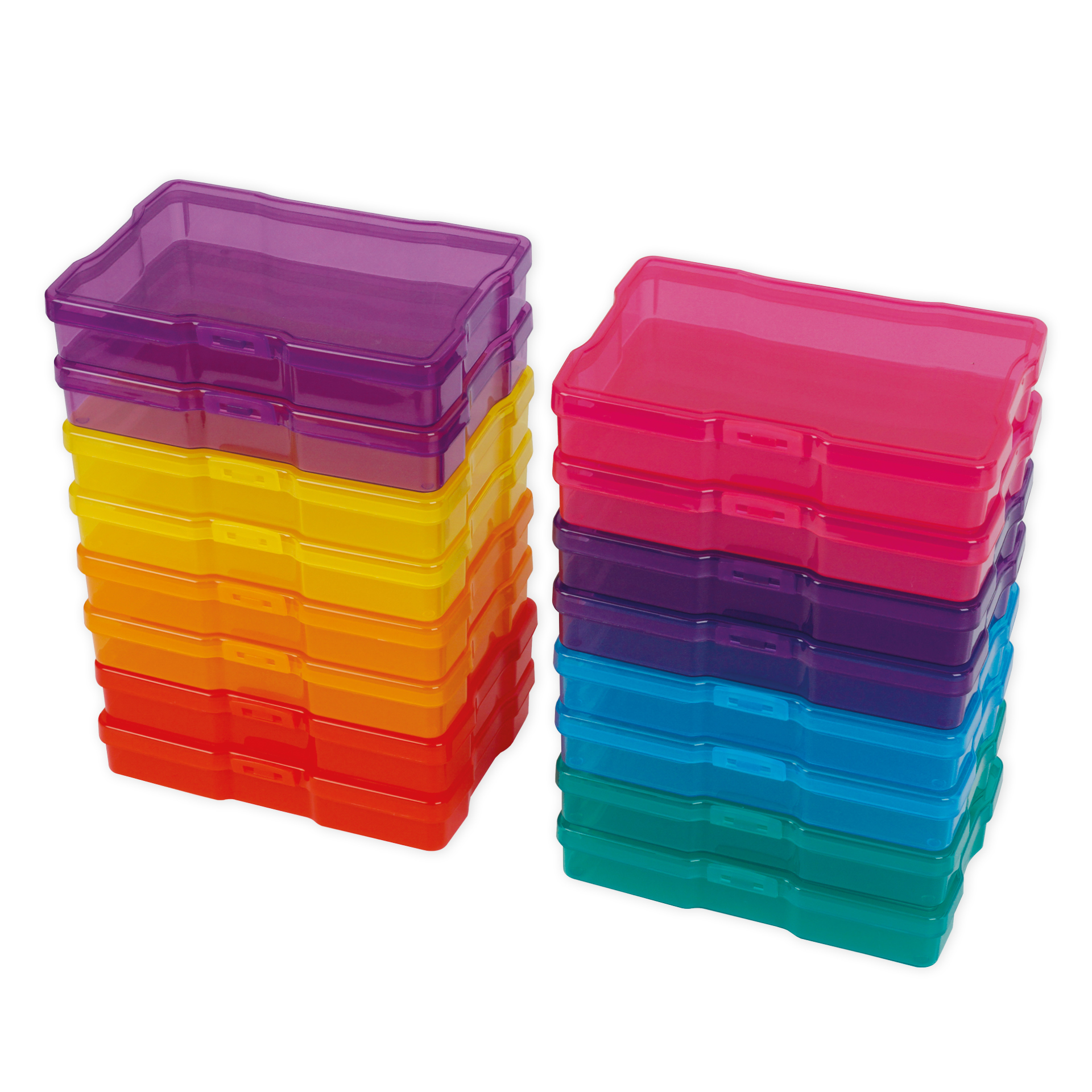 TimeTEX Klappdeckel-Boxen im Koffer, farbig, 17-tlg.