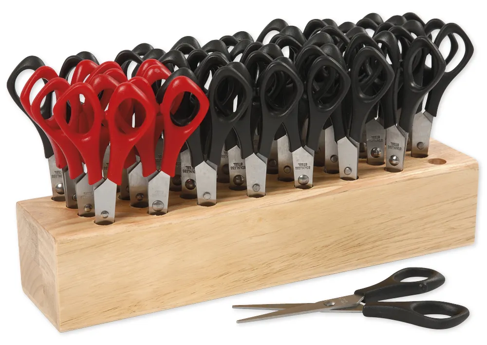 Scheren im Holzständer, 33-tlg.