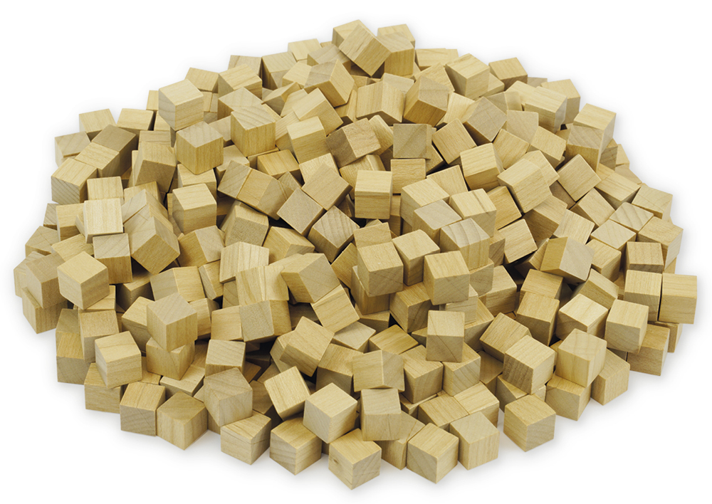 Dienes Dezimal-Einer-Würfel, aus Holz, 500 Stück