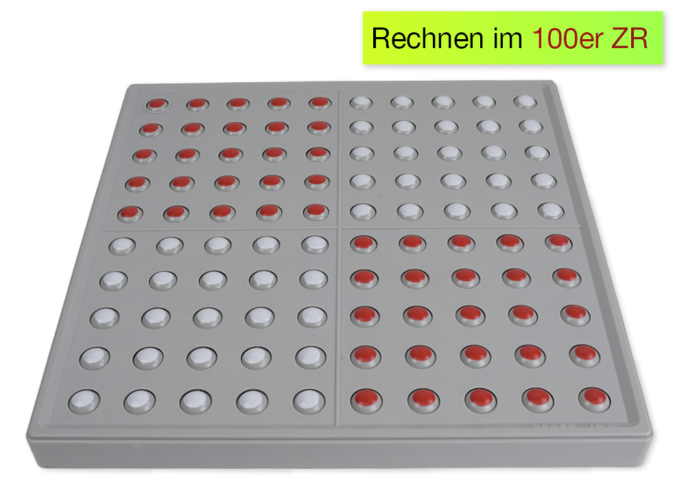 ABACO 100 tricolor rot-weiß-grau, Zähl- und Rechenrahmen