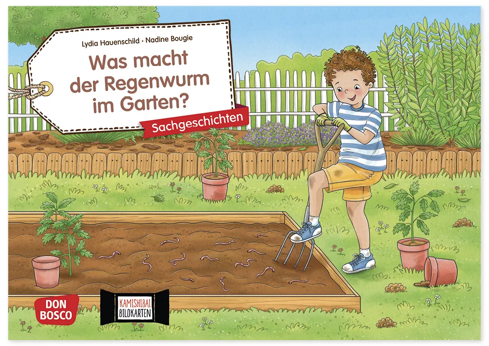 Bildergeschichten-Karten "Was macht der Regenwurm im Garten?", 12-tlg.