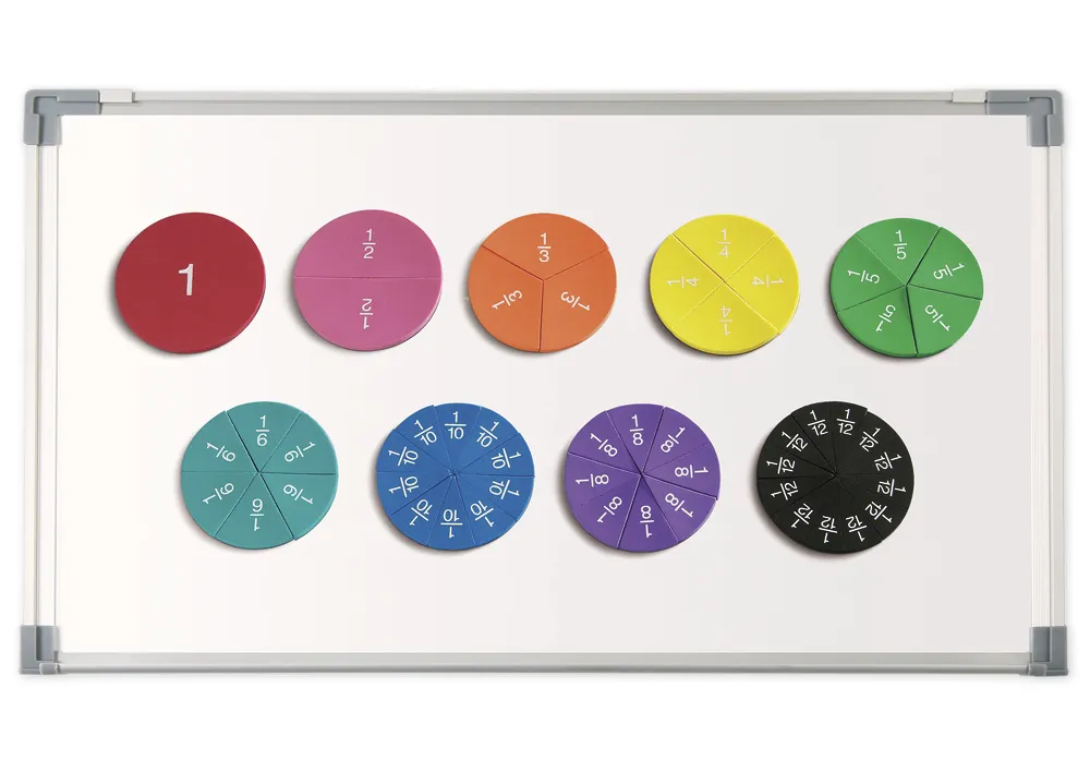 Klassensatz Bruchrechen-Kreise magnetisch, 25-tlg., in Box