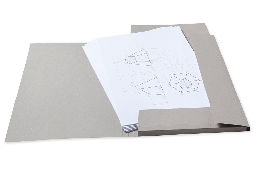 Sammelmappe aus Graupappe, DIN A2