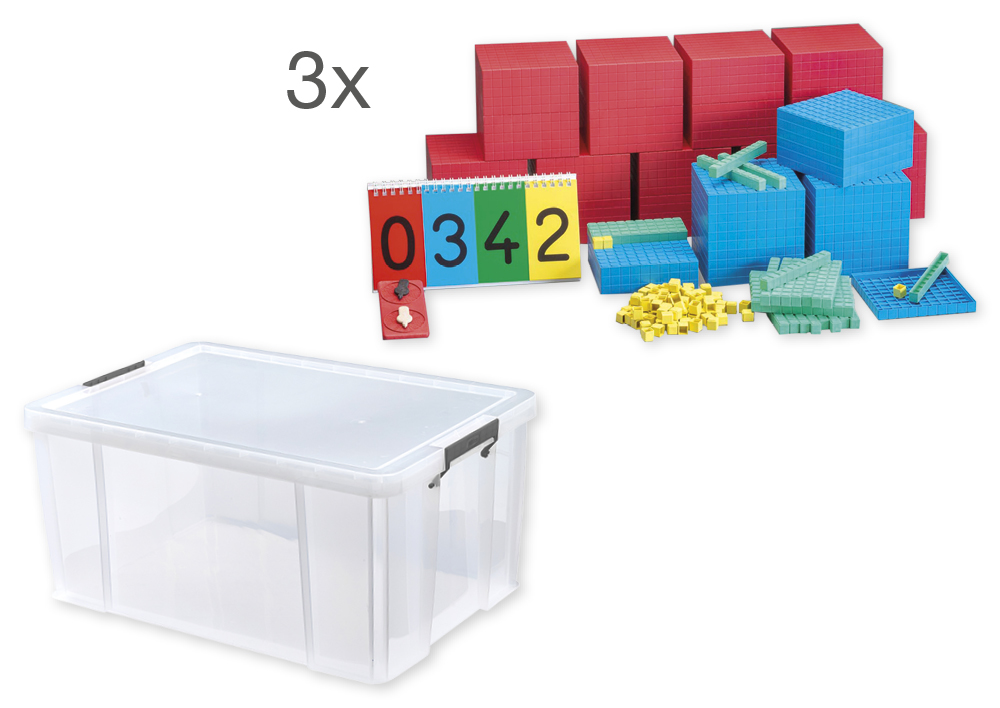 Klassensatz XXL Dienes Dezimal-Rechensatz, 594-tlg. in Box