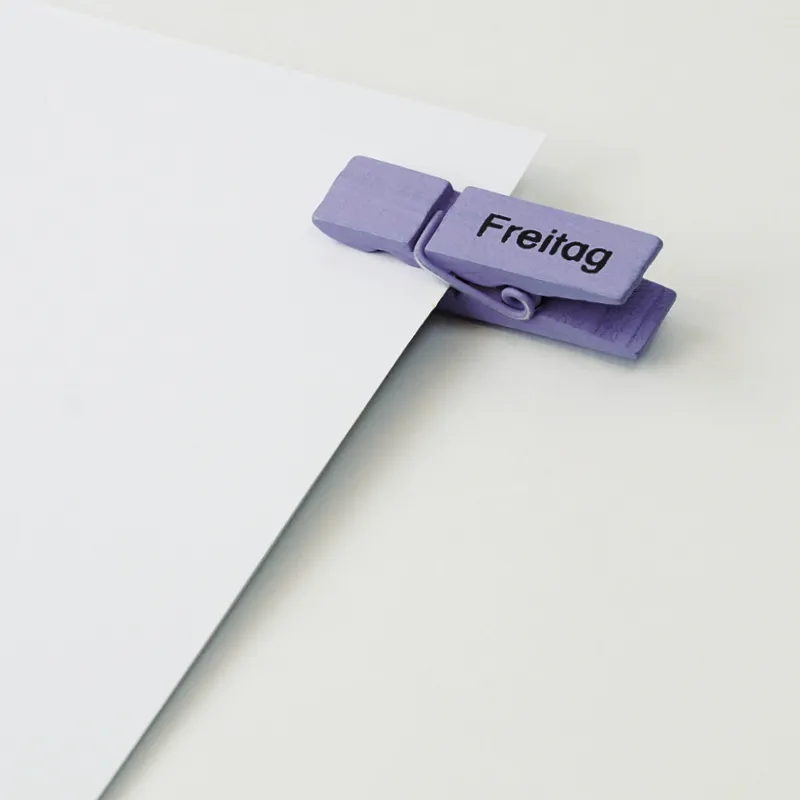 TimeTEX Wochentags-Klammern 10-tlg., farbig, mit Magnet