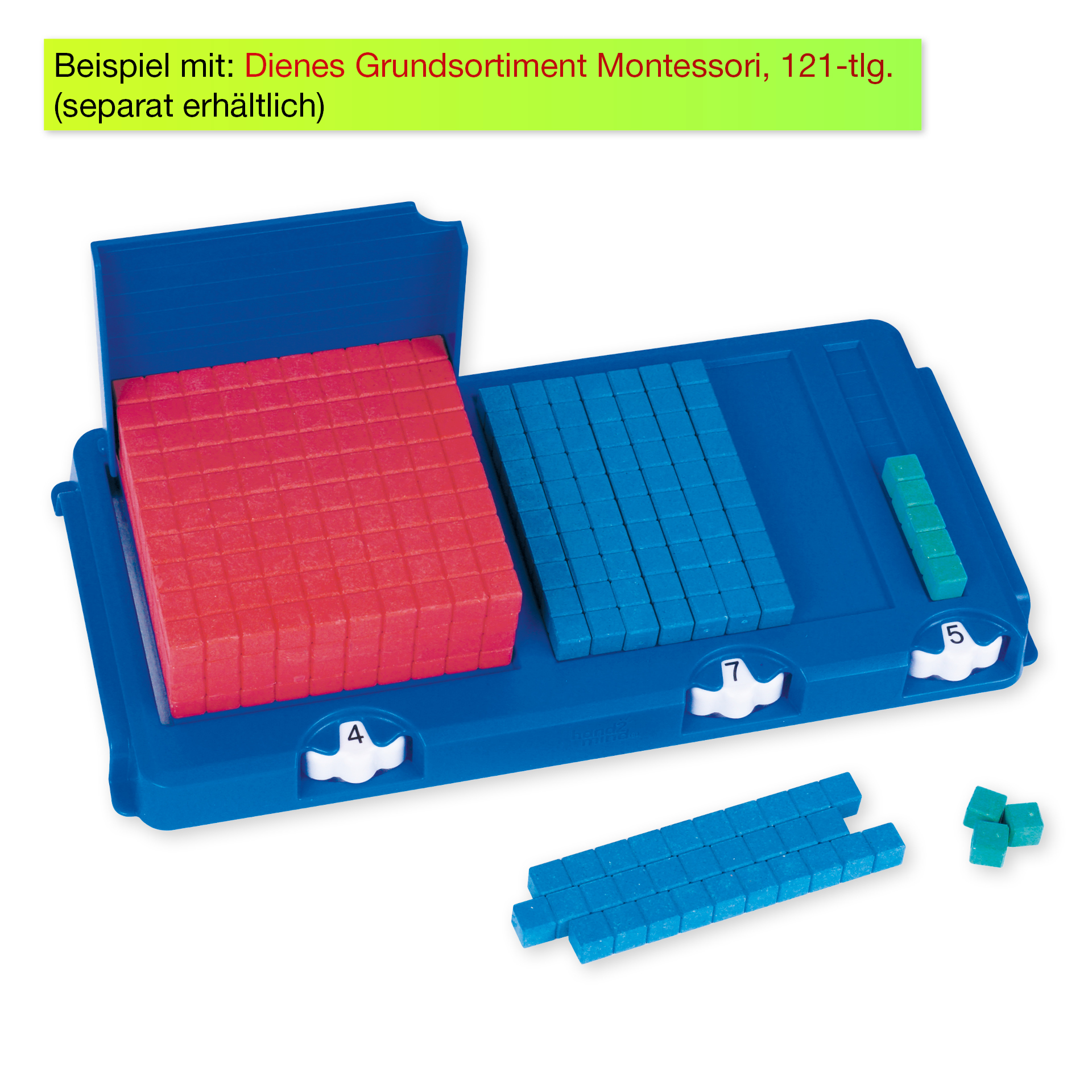 Tablett für Dienes Dezimal-Rechensatz