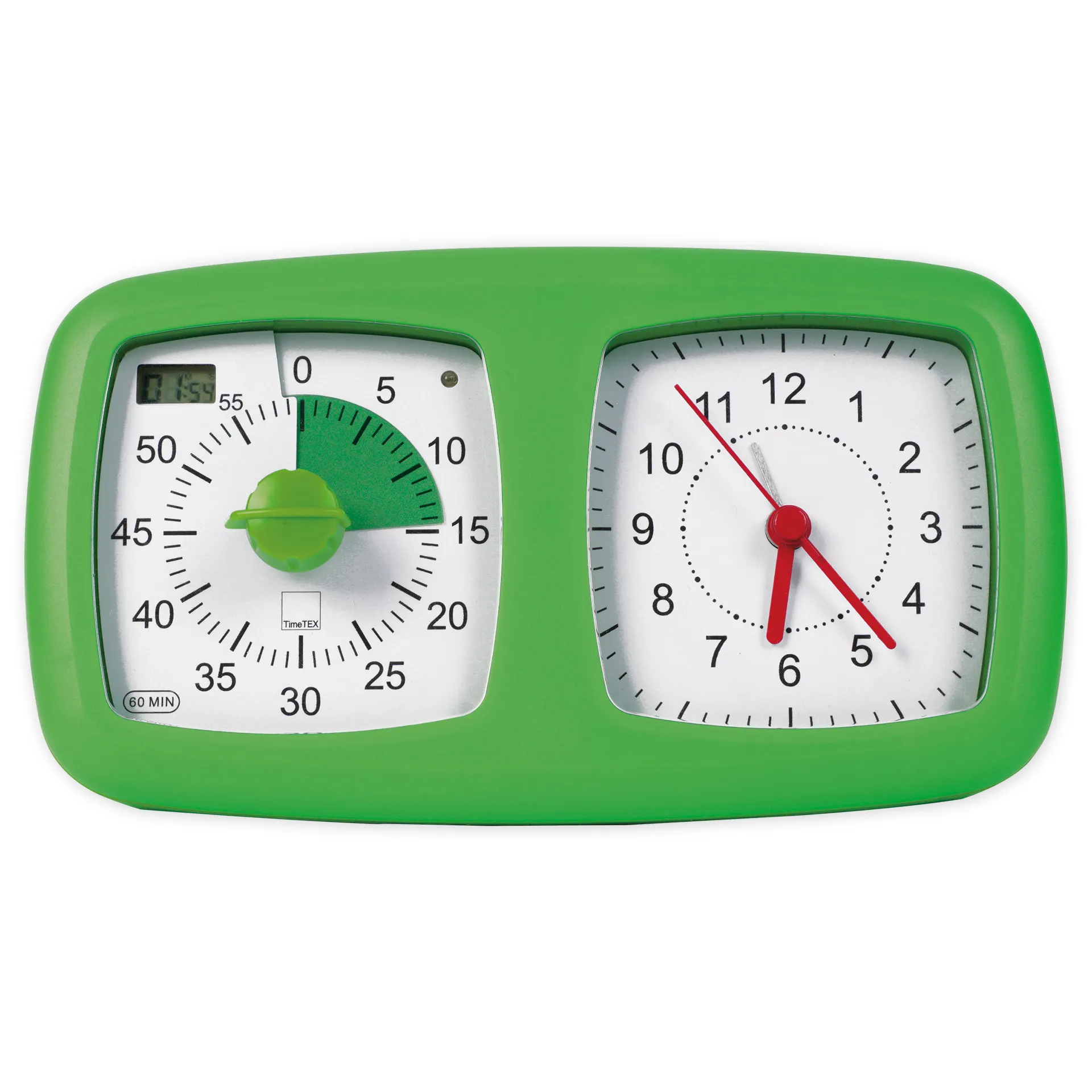 TimeTEX timer "geluidloos" 4-in-1, groen, 18x10 cm