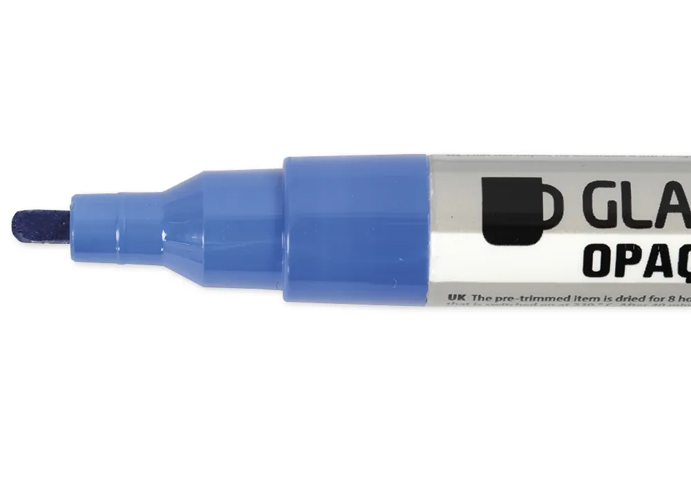 Glas- und Porzellanmaler halbdeckend, Strichstärke 1-2 mm, 12 Stück