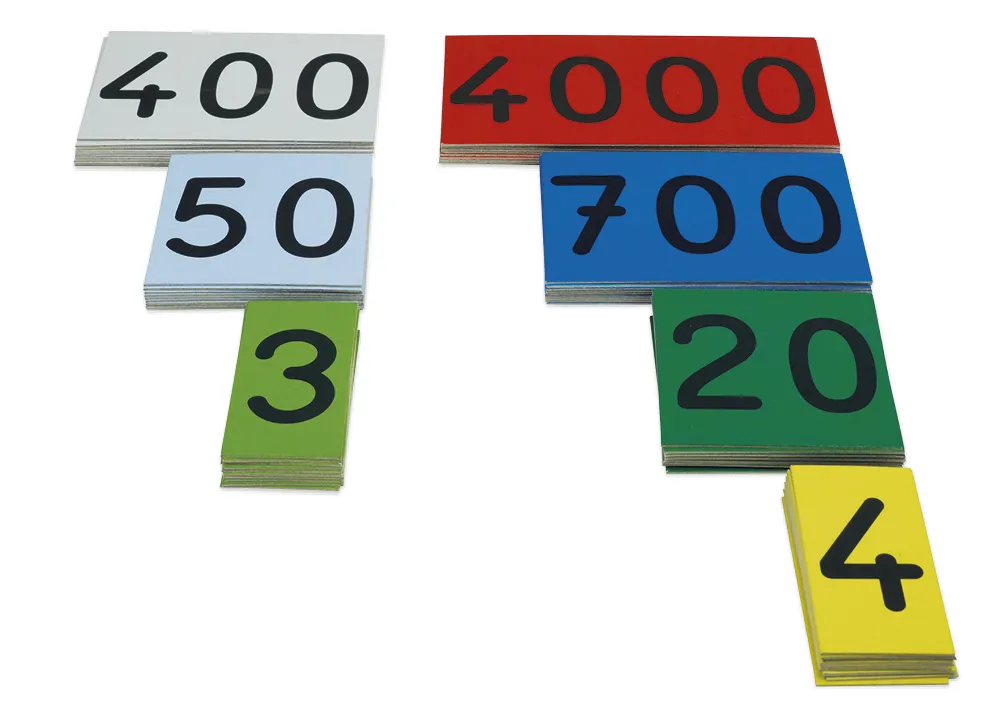 Dezimalstellenwert-Karten, 70 Stück