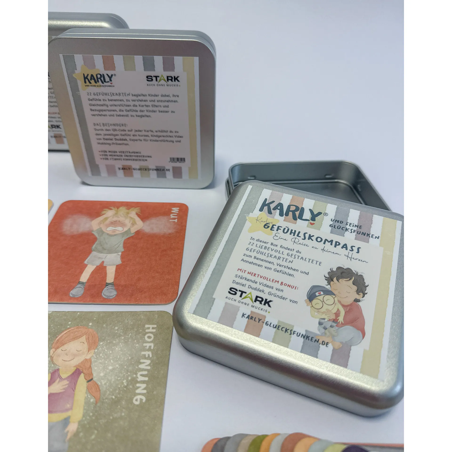 KARLY Gefühlskartenset, 22 Karten in Metalldose