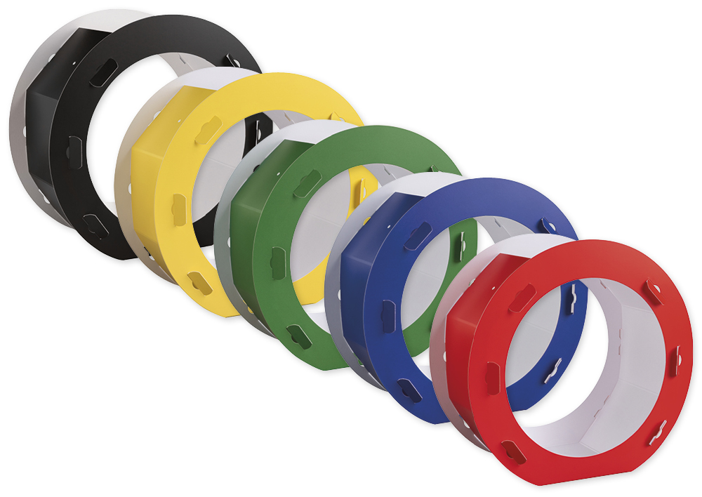 TimeTEX Rundlaternen, 22 cm ø, 5 Stück farbig sortiert