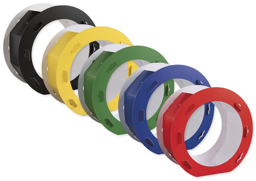 Rundlaternen, 22 cm ø, 5 Stück farbig sortiert