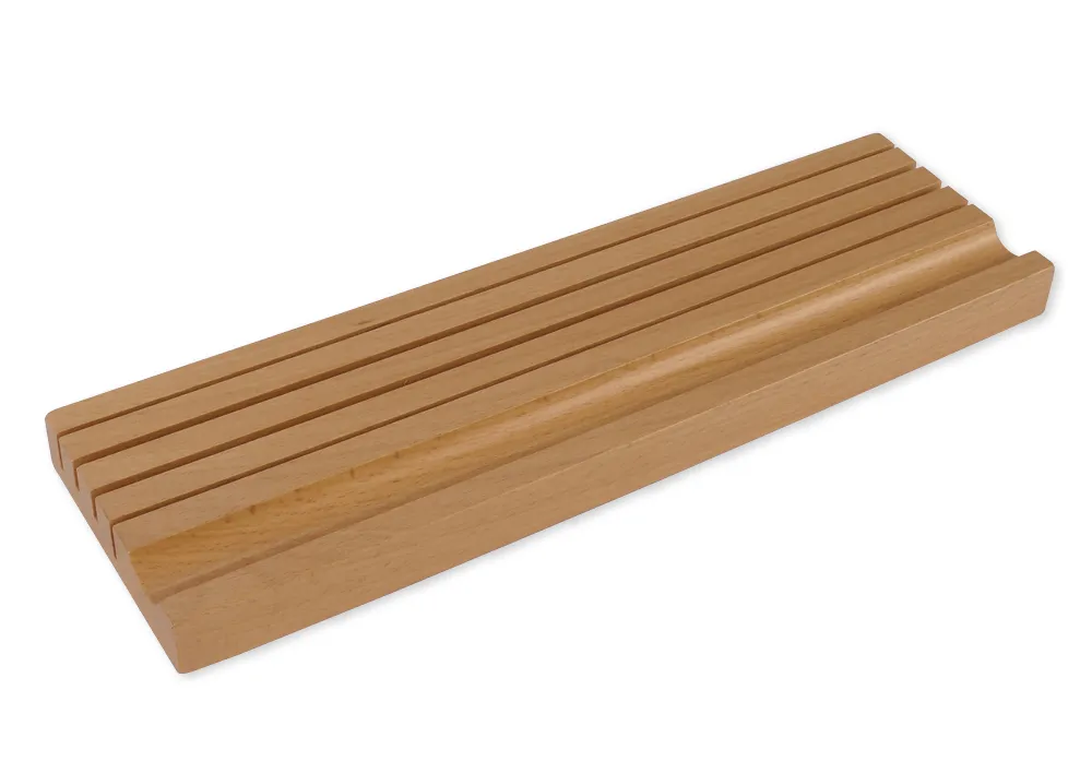 Dřevěný lišta na karty, 4 řady, 30 cm