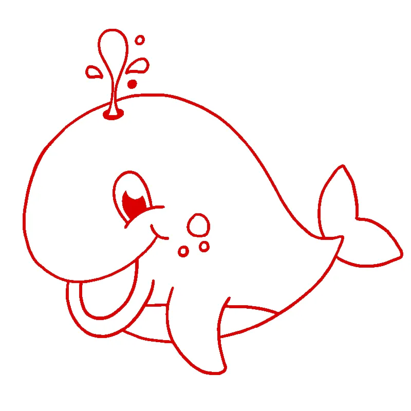 Znaczek sitodrukowy "Perpetuum" "Wieloryb", okrągły