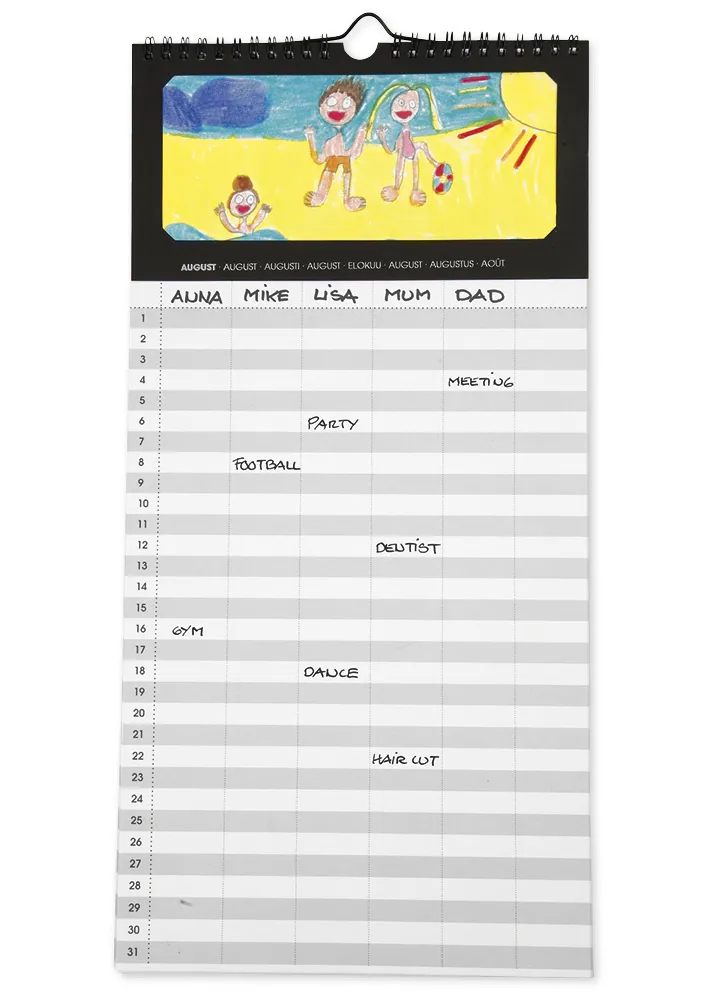 Ewiger Familien-Kalender, 5 Stück
