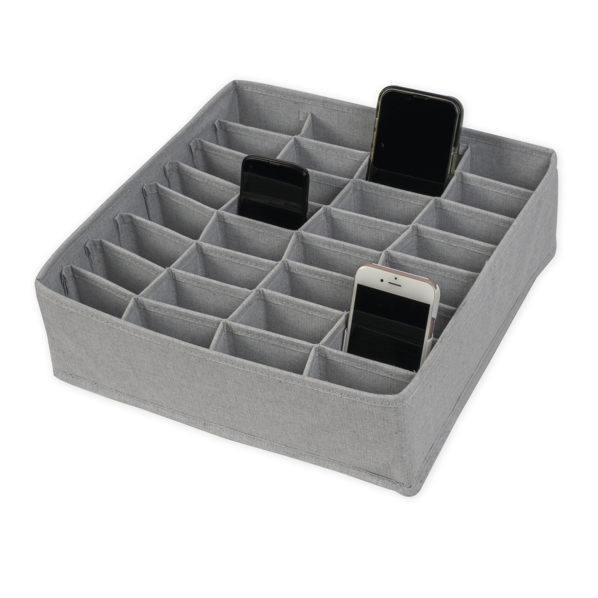 TimeTEX Handy-Parkplatz XL, grau, 32 Fächer