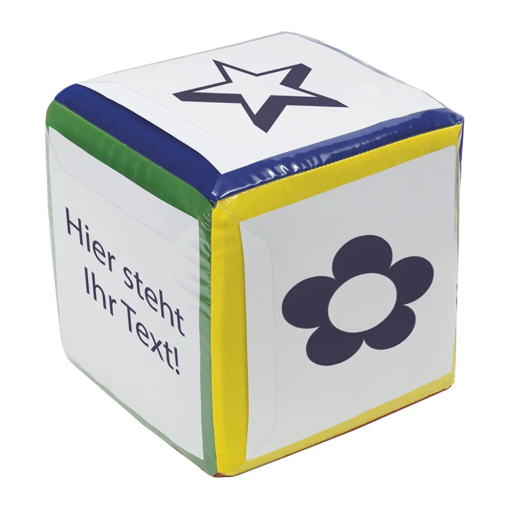 Blanka tärningar med fickor 10 cm