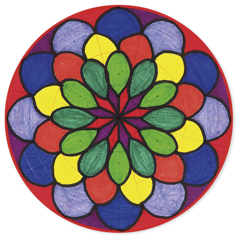 Mandala-Papier, 28x28 cm, 36 Blatt